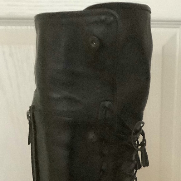 Tabitha Simmons Codi Over the Knee Black Lace Up Combat Boots Size 38.5 New! - Picture 15 of 16